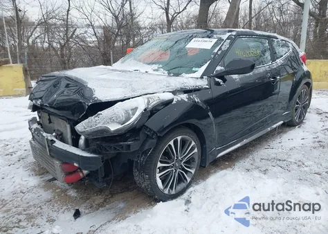 2016 Hyundai Veloster Turbo R-Spec из США, поврежденный, VIN KMHTC6AEXGU274838